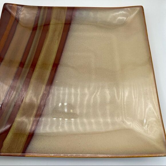 - 3 SANGO AVANTI BROWN Square Large‎ dinner Plates - Picture 2 of 15